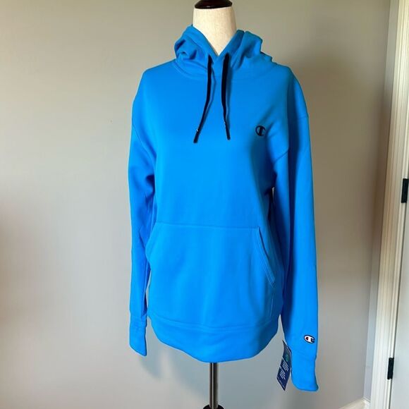 NWT sz S Champion blue lagoon teal hoodie with pouch front - Picture 1 of 10